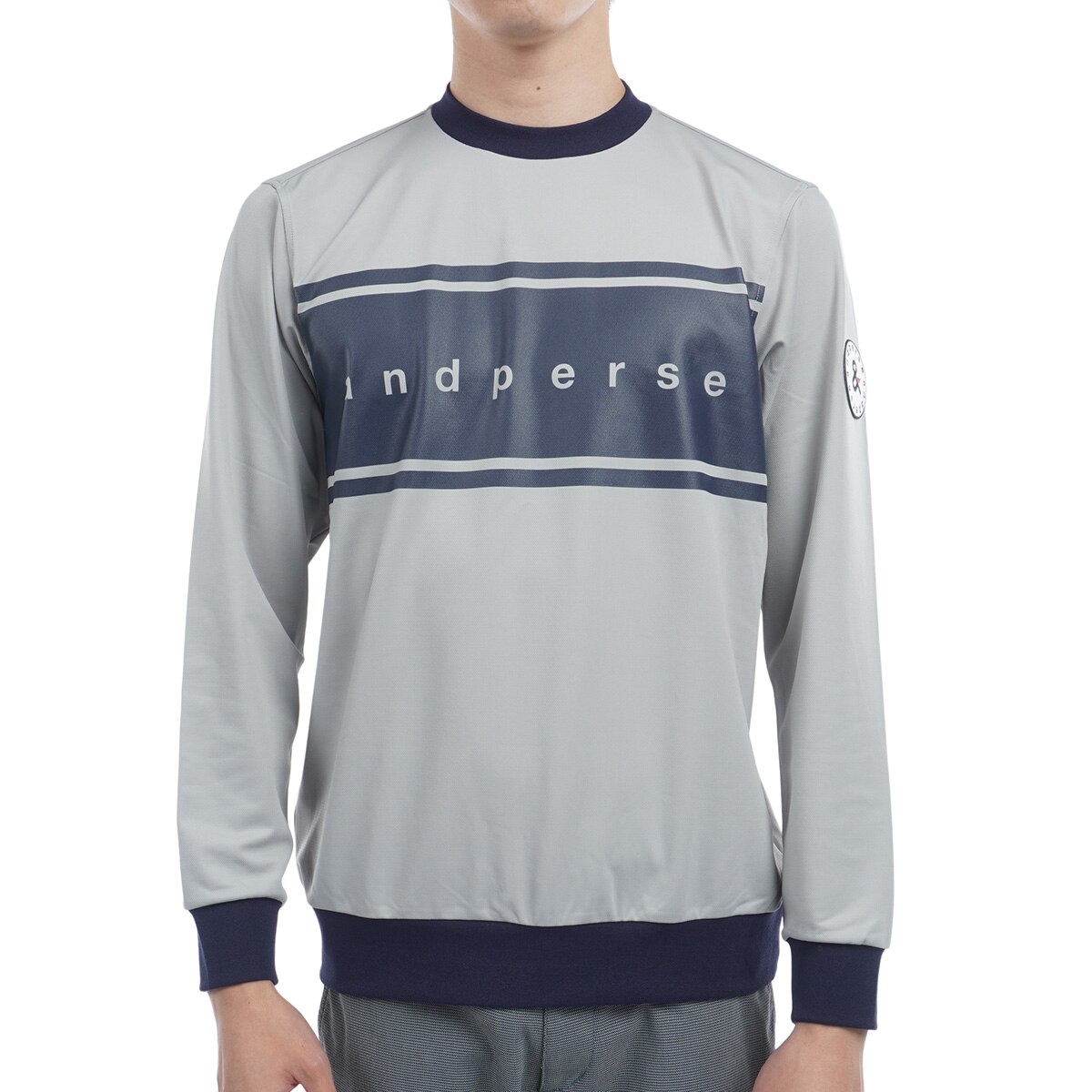 アンパスィ and per se スエットトレーナー Mサイズ グレー ネイビー