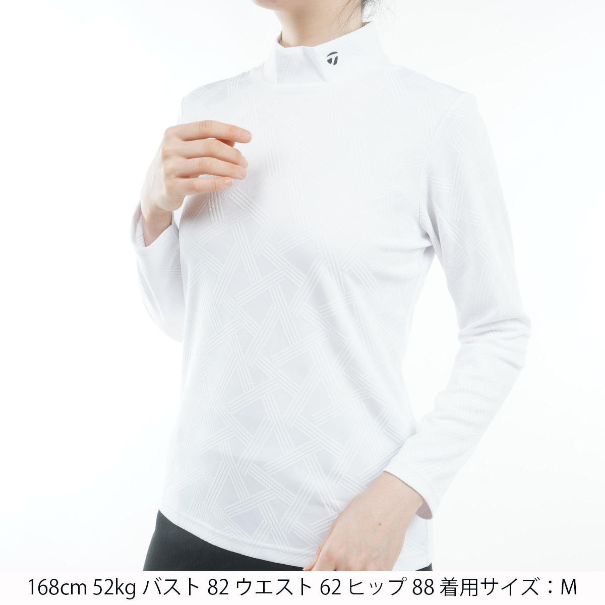 【極美品】TaylorMade クラブTM ストレッチ長袖モックネックシャツ L 極美品】TaylorMade クラブTM ストレッチ長袖モックネックシャツ L