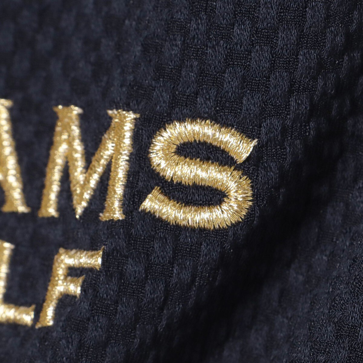 BEAMS GOLF PURPLE LABEL ブロックサッカー モックネックシャツ