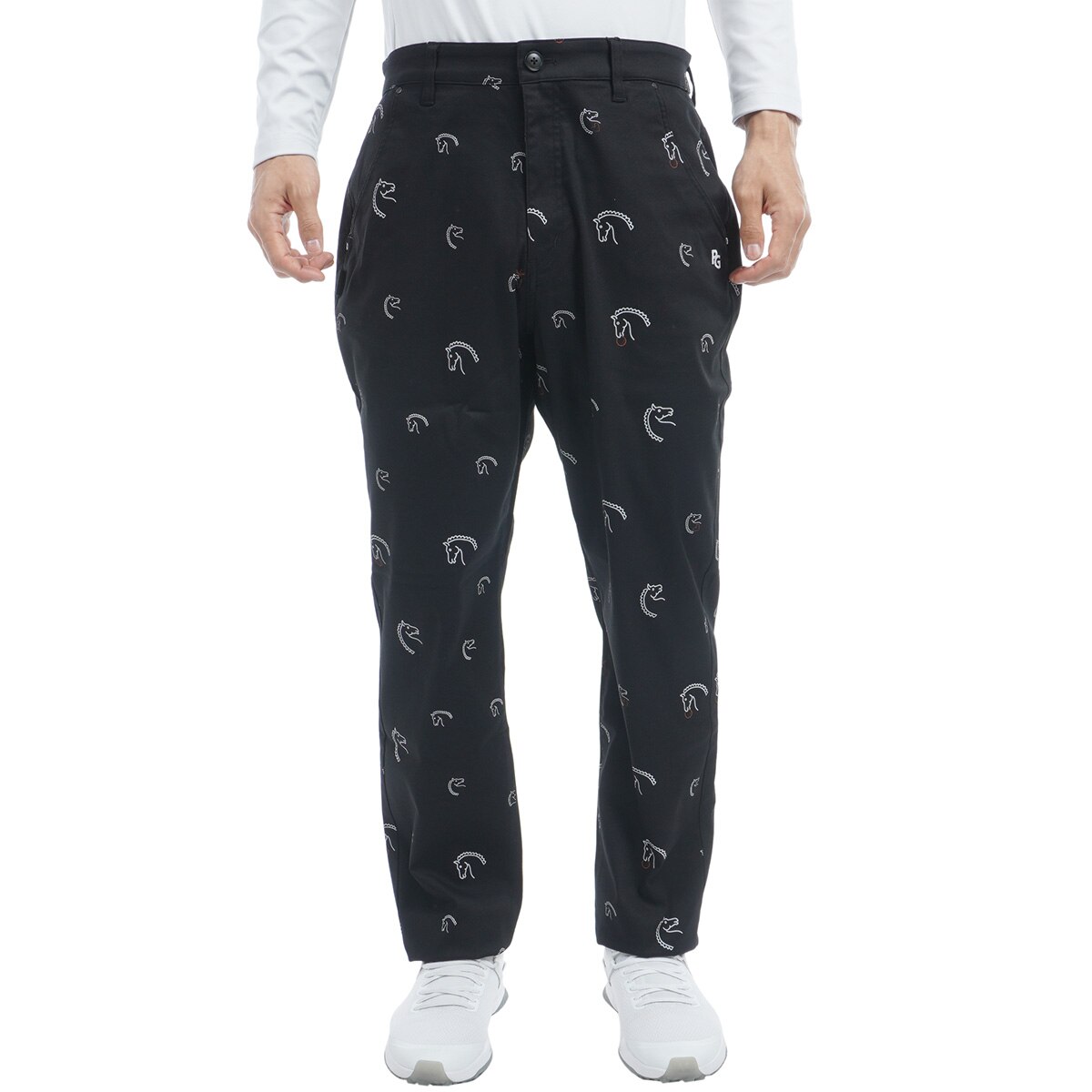 セール・アウトレット】ドビーEXストレッチ 馬柄ノータックパンツ