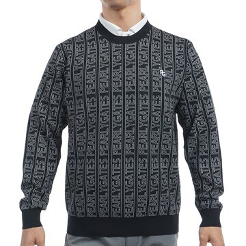 ☆美品☆パーリーゲイツ ゴルフ 幅広 ニット セーター メンズ ウール 