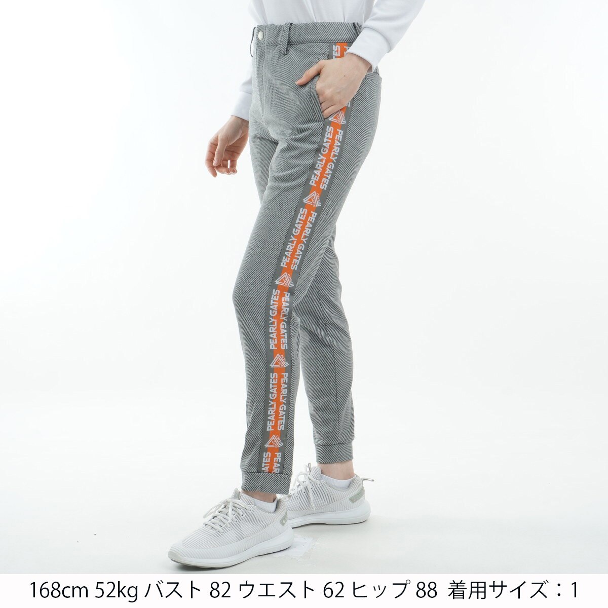 リンクスジャカードカルゼ ノータックパンツ レディス(ロング
