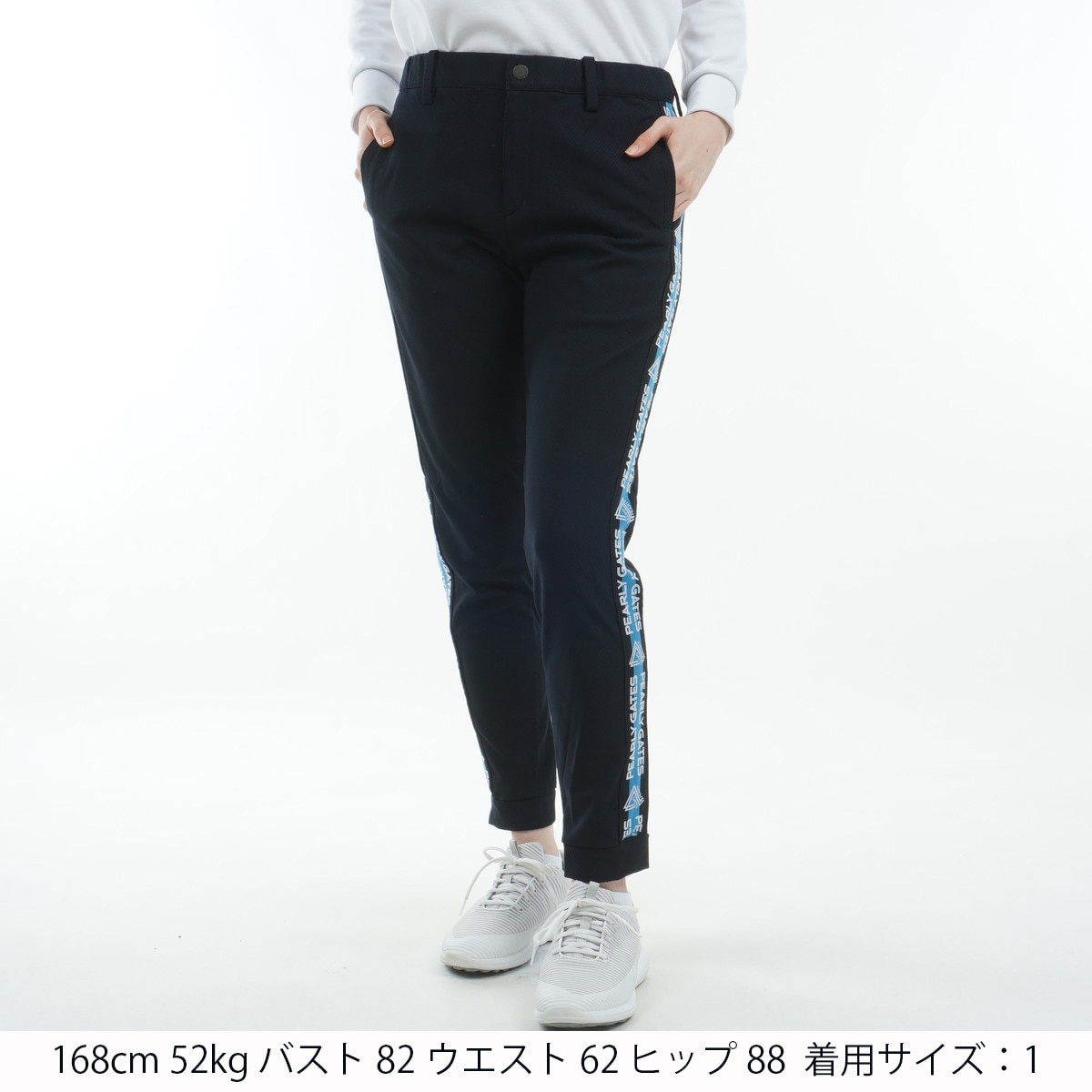 リンクスジャカードカルゼ ノータックパンツ レディス(ロング