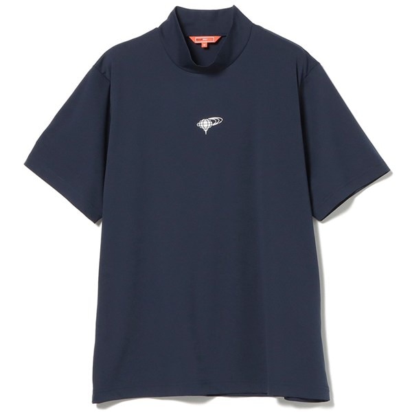 BEAMS GOLF ORANGE LABEL ロゴ モックネックシャツ(半袖シャツ 