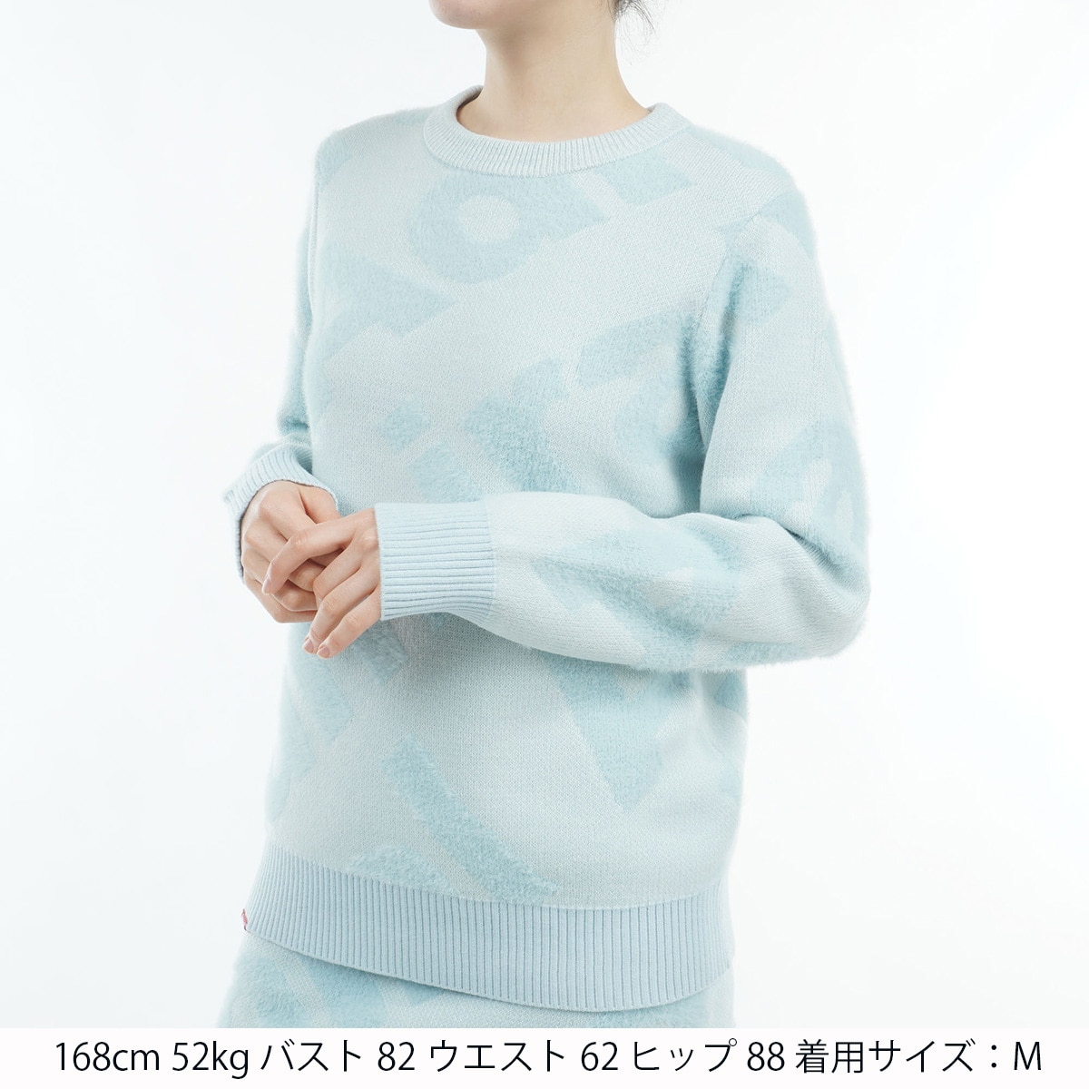 セール・アウトレット】フェザーロゴ ツイーディークルーセーター