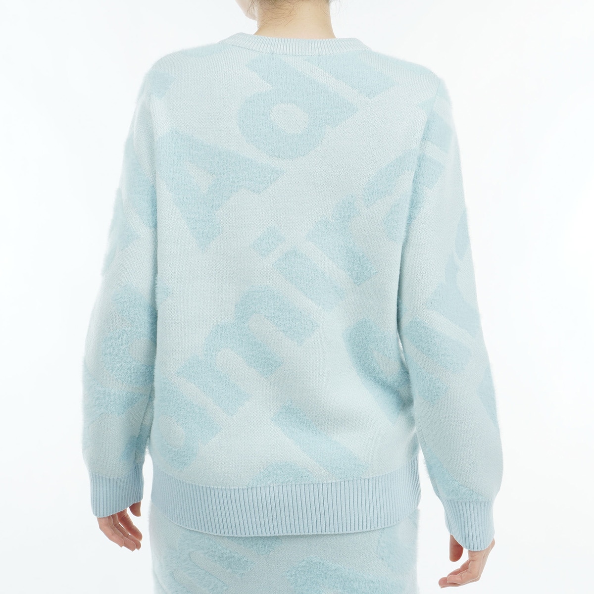 セール・アウトレット】フェザーロゴ ツイーディークルーセーター