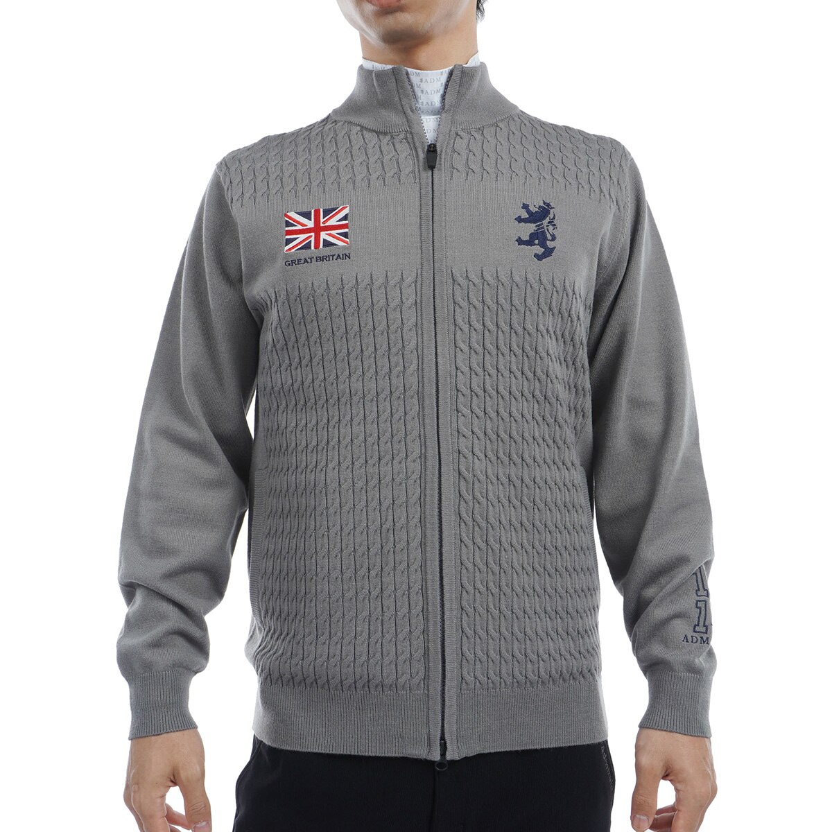 Admiral - coco 中古 アドミラルゴルフ Admiral Golf メンズ ジャケット M ベージュ×黒 チェック ダブルジップ ボア アウター 防寒 Admiral - coco 中古 アドミラルゴルフ Admiral Golf メンズ