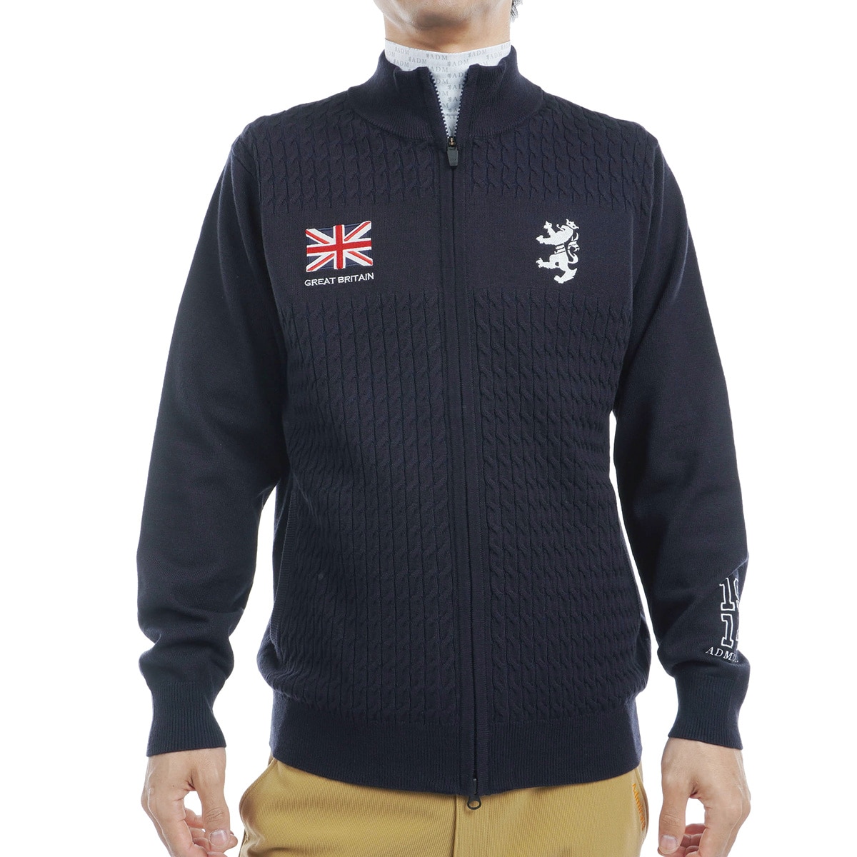 Admiral - 【新品】アドミラルゴルフ　ロゴタートルネックニット　黒　M カジュアルゴルフドットコムby PALM SPRINGSにAdmiral GOLF