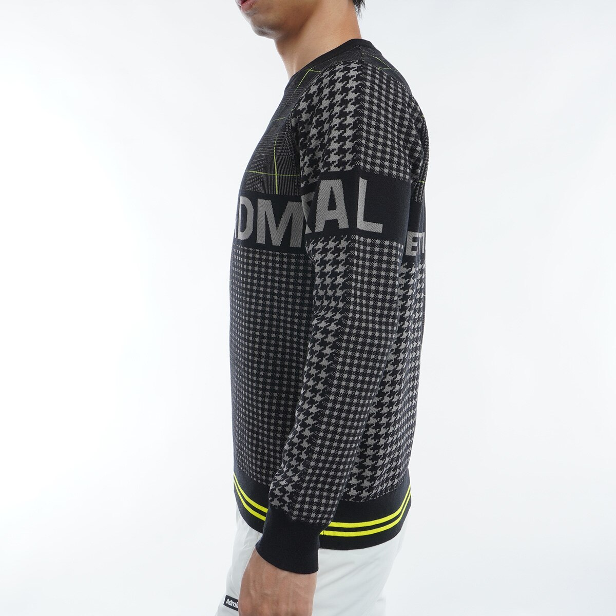 セール・アウトレット】ツイーディーパターンミックス クルーネック