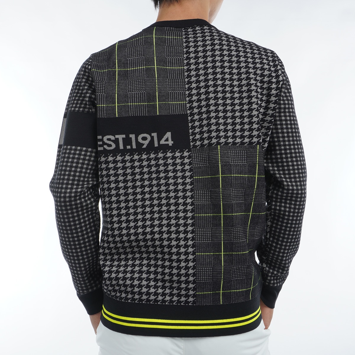 セール・アウトレット】ツイーディーパターンミックス クルーネック