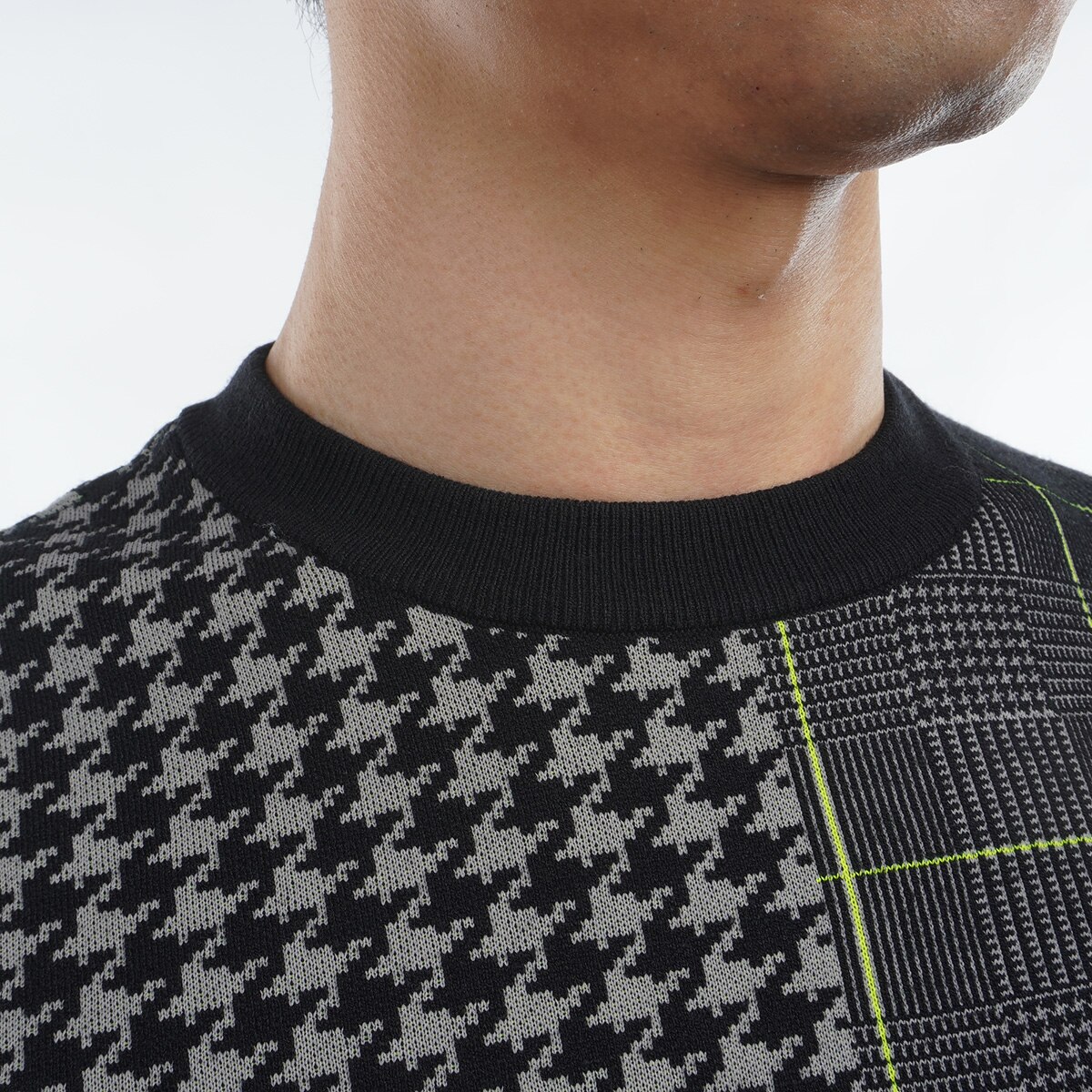 セール・アウトレット】ツイーディーパターンミックス クルーネック