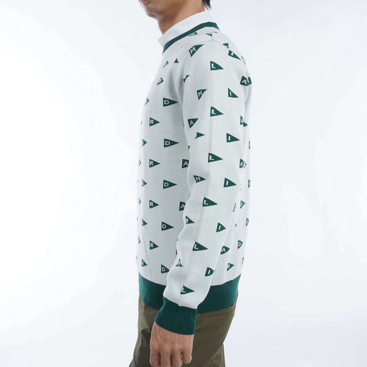 セール・アウトレット】フラッグジャカード クルーセーター(中間着