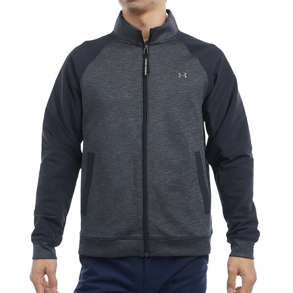 UA ストレッチ ドライブ 裏起毛 ミッドレイヤー フルジップ ジャケット  