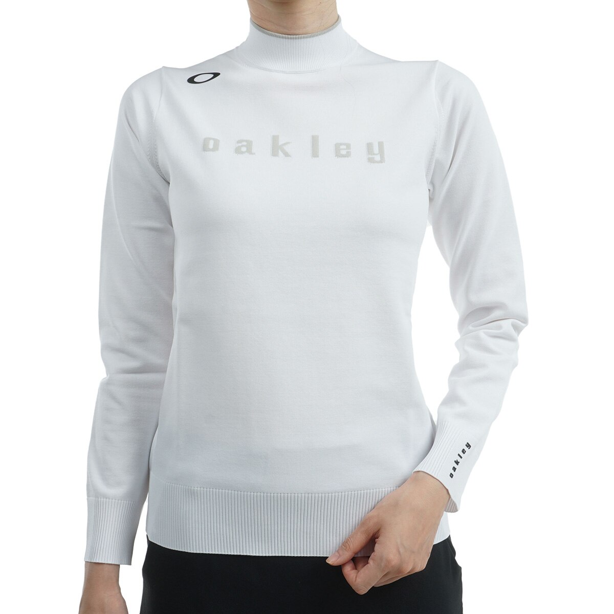 Oakley ホワイト セーター 2025モデル】オークリー ゴルフウェア 長袖 セーター モック