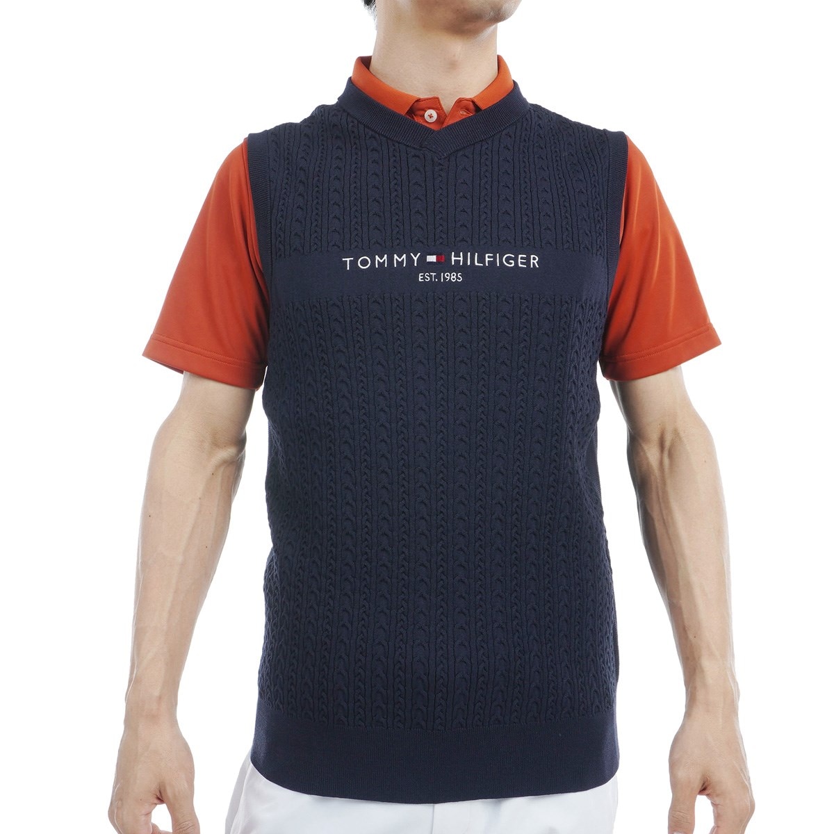 ケーブル Vネックニットベスト(ベスト)|TOMMY HILFIGER GOLF(トミー ヒルフィガー ゴルフ) THMA452の通販 - GDOゴルフ ショップ(0000756640)