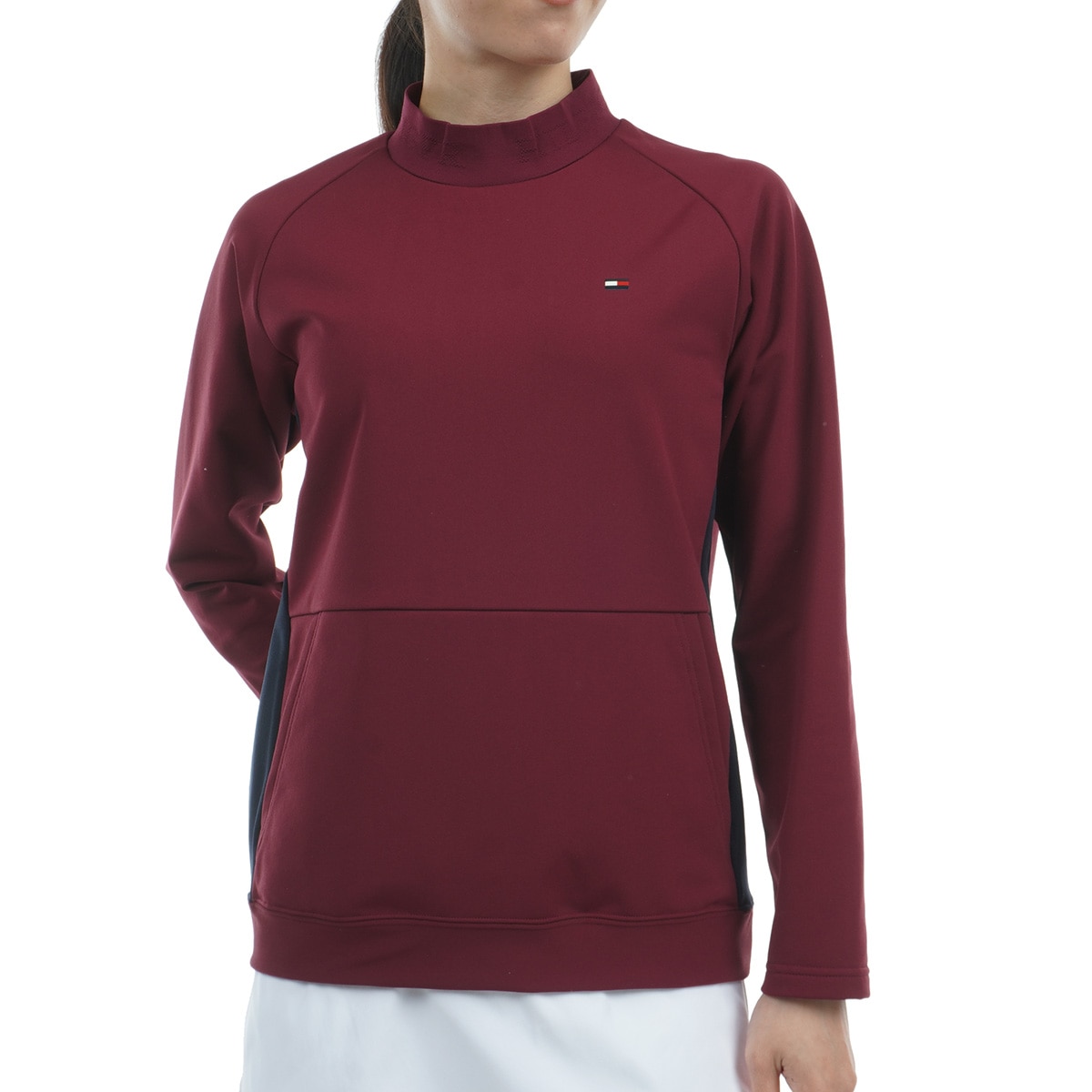 セール・アウトレット】ストレッチ 裏起毛 ウォーム モック長袖シャツ