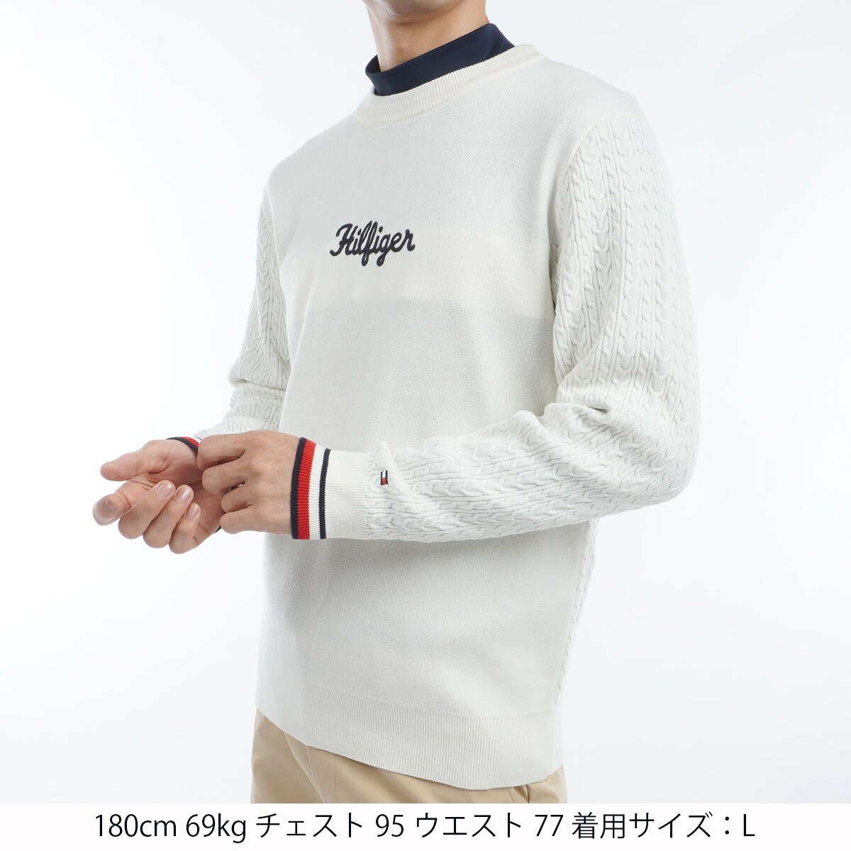 新品トミーヒルフィガーゴルフセータークルーネックニット TOMMY HILFIGER GOLF（トミー ヒルフィガー ゴルフ） トミー