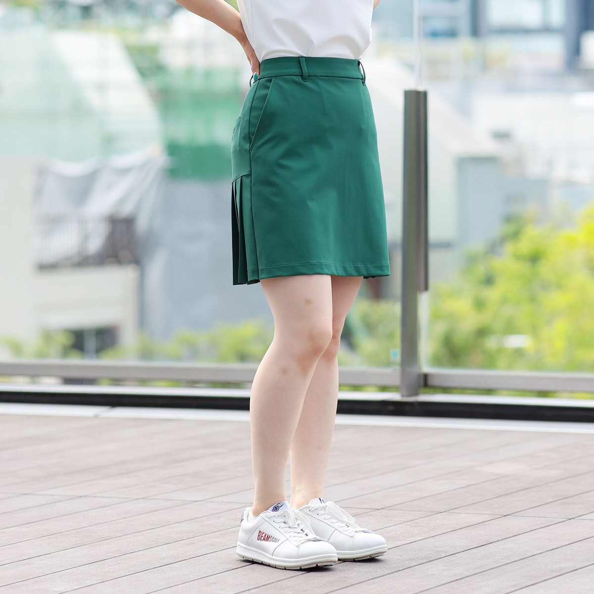 PURPLE LABEL 裾プリーツ 切り替え スカート レディス(スカート