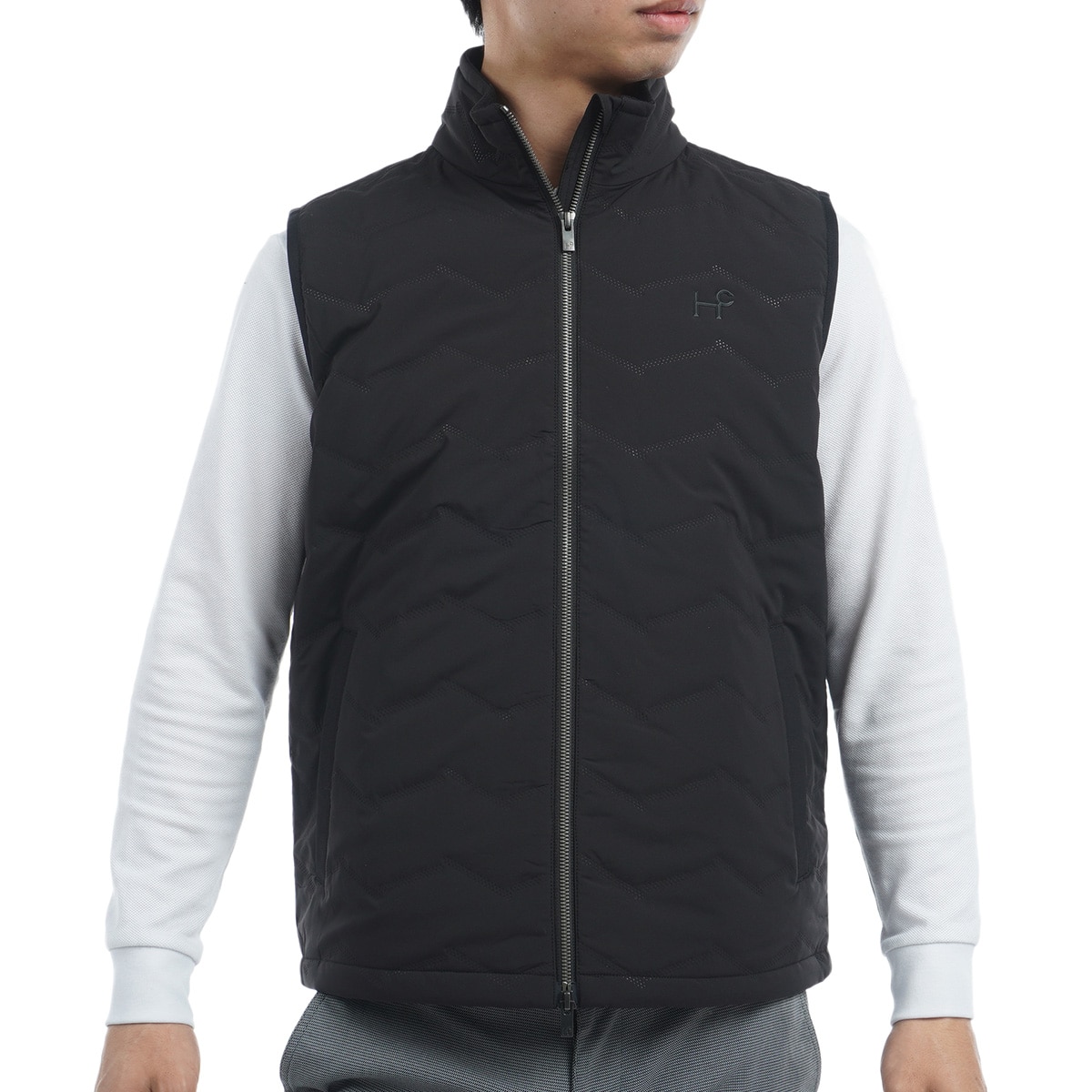 セール・アウトレット】ストレッチ ツイルピンソニックキルトベスト