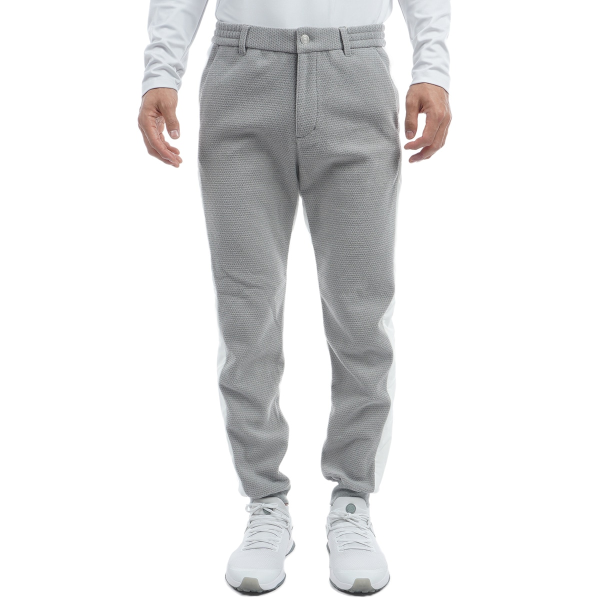 セール・アウトレット】ストレッチ 変形鹿の子裏起毛×タフタパンツ