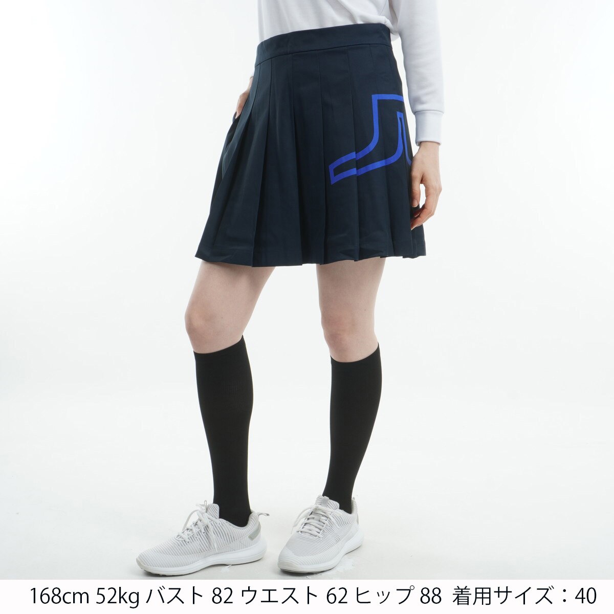 ストレッチ サイドロゴプリーツスカート レディス(スカート)|J