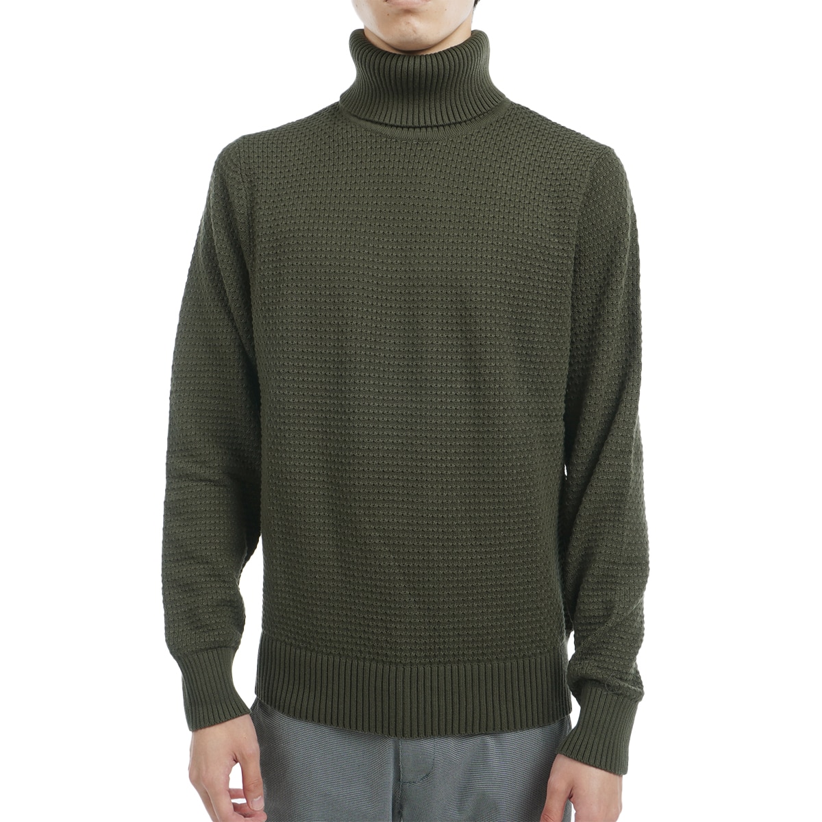 J.LINDEBERG タートルネックセーター Lサイズ セール・アウトレット】コットンタートルセーター(中間着(セーター