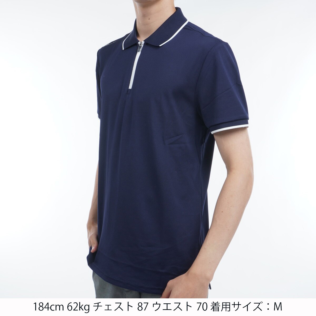 超美品　RXL ラルフローレン　M ストレッチ　半袖ポロシャツ　プリント　ジップ 超美品 RXL ラルフローレン ゴルフ M相当 ストレッチ 半袖