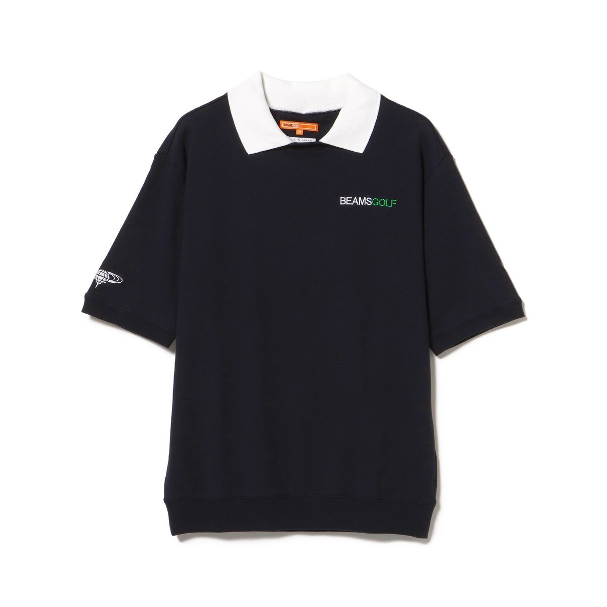 ビームスゴルフ　襟付き半袖スエット　XL ORANGE LABEL 襟付き 裏毛プルオーバー(半袖シャツ・ポロシャツ