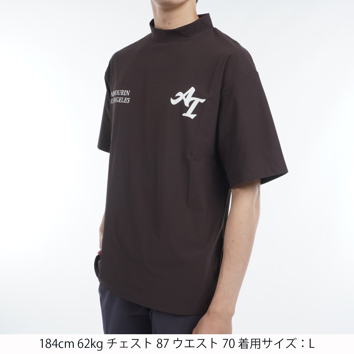 アーマーイン　ARMOURIN　ルーズ モックネック 半袖Tシャツ ルーズ モックネック 半袖Tシャツ(半袖シャツ・ポロシャツ)|ARMOURIN
