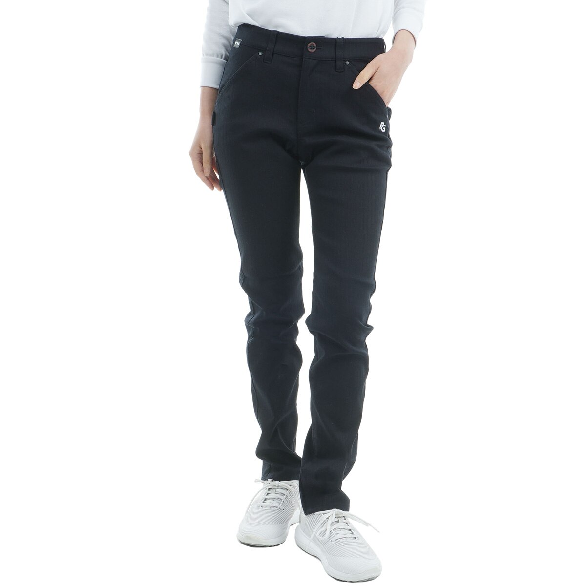 ⭐美品⭐パーリーゲイツ⭐総ロゴ⭐ストレッチパンツ⭐濃紺⭐M