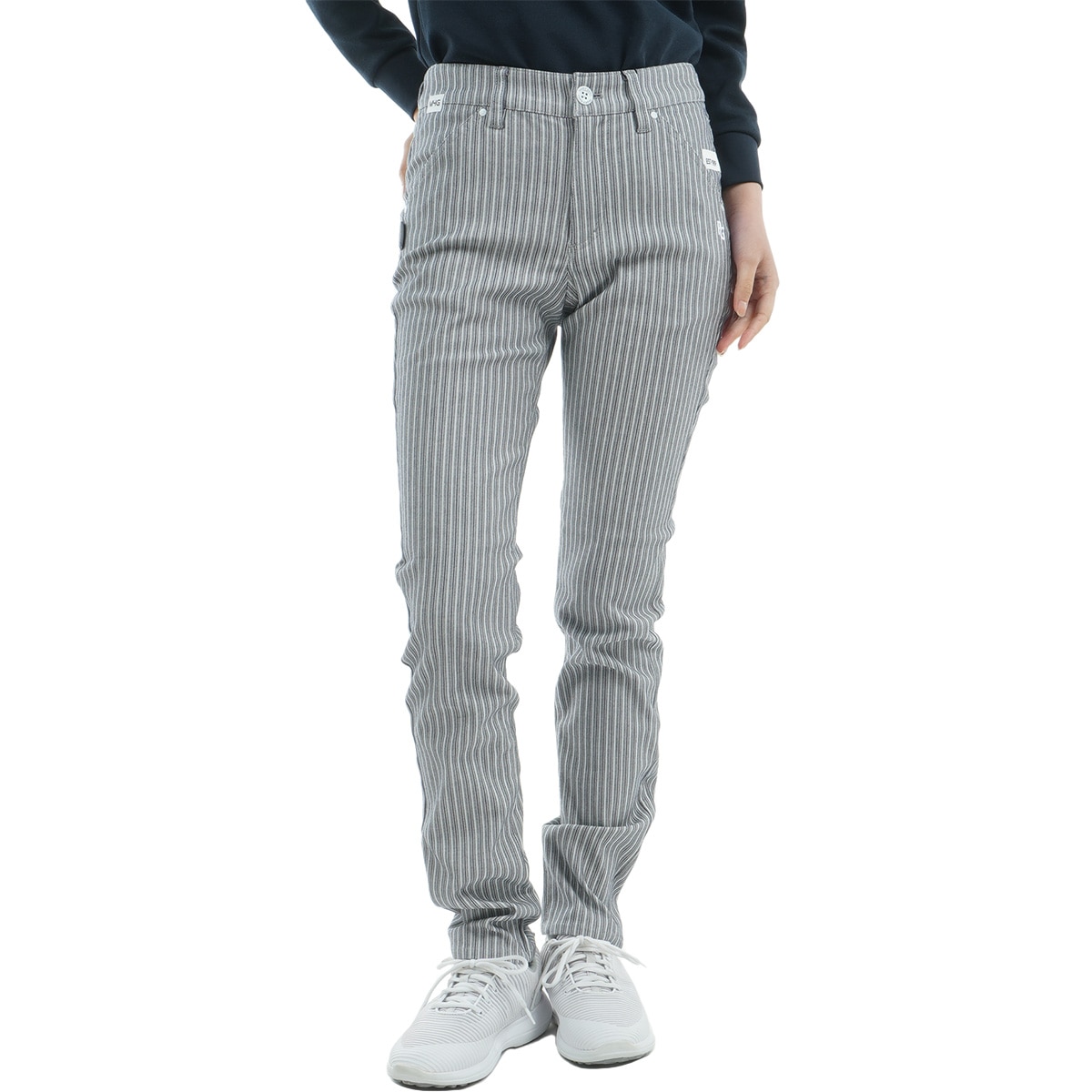パーリーゲイツマスターバニーストライプロングパンツゴルフウェア6