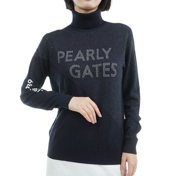 パーリーゲイツ☆新品 ひどい マスターバニー ウール長袖クルーネック  