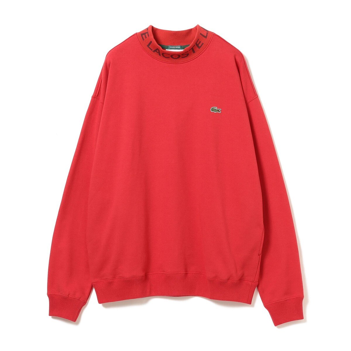 Lacoste for BEAMS GOLF 別注 ロゴ モックネック スウェット