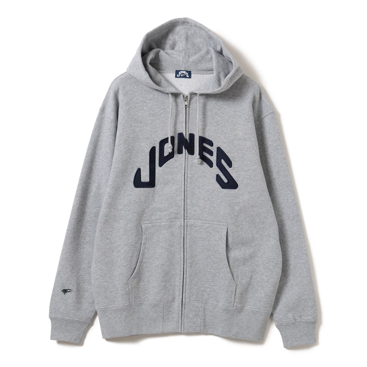 JONES フロント刺繍 フルジップフーディー(中間着(セーター