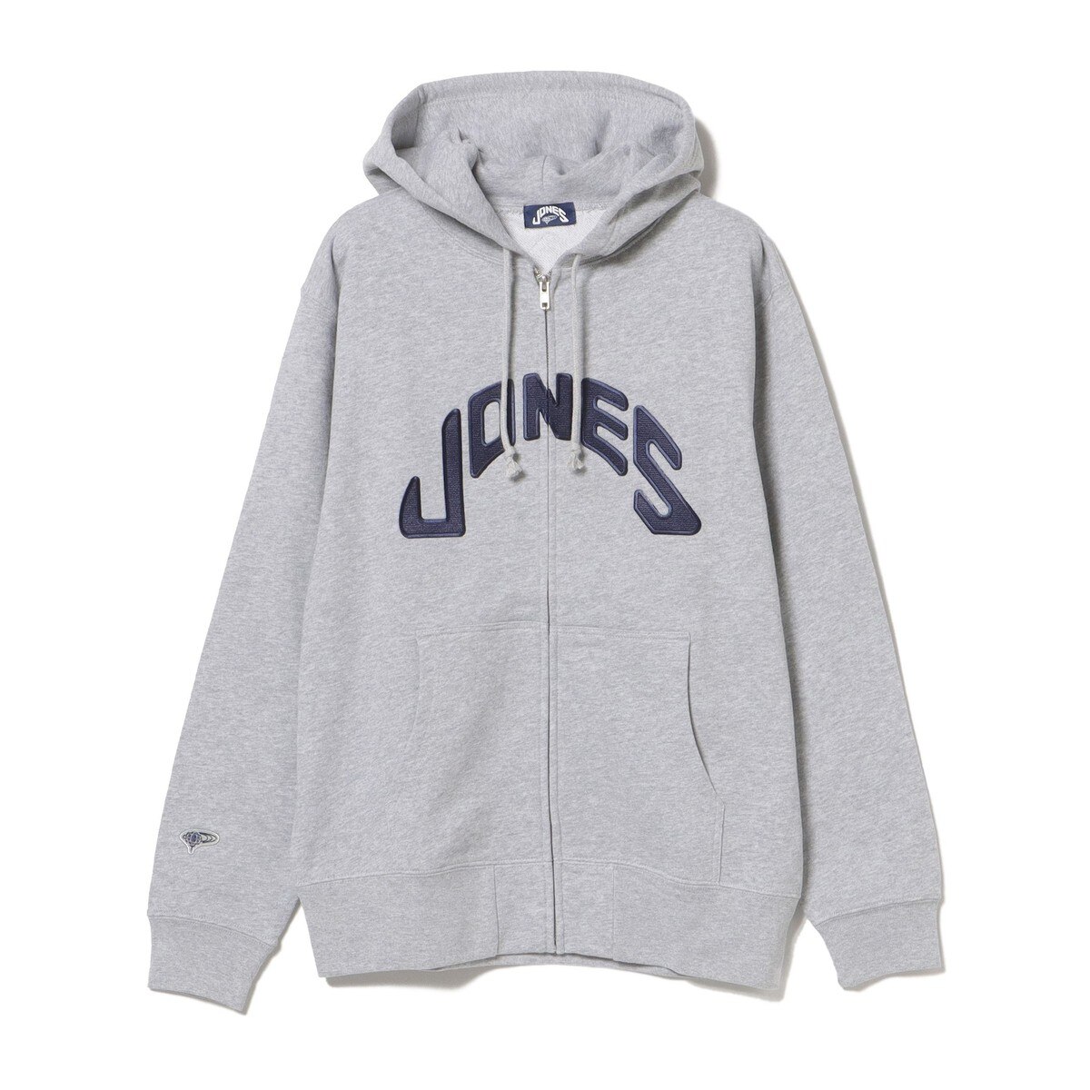 JONES フロント刺繍 フルジップフーディー(中間着(セーター