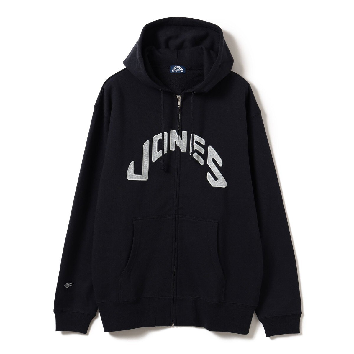 JONES フロント刺繍 フルジップフーディー(中間着(セーター