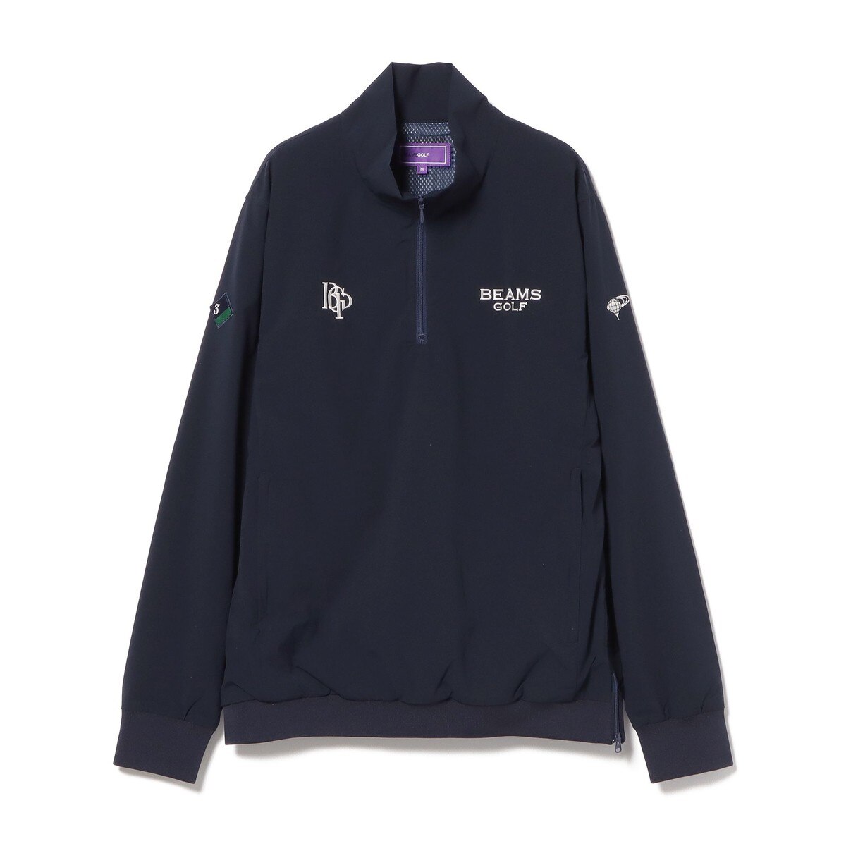 PUPLE LABEL スフィダンテ 撥水 ハーフジップ パッカブルピステ