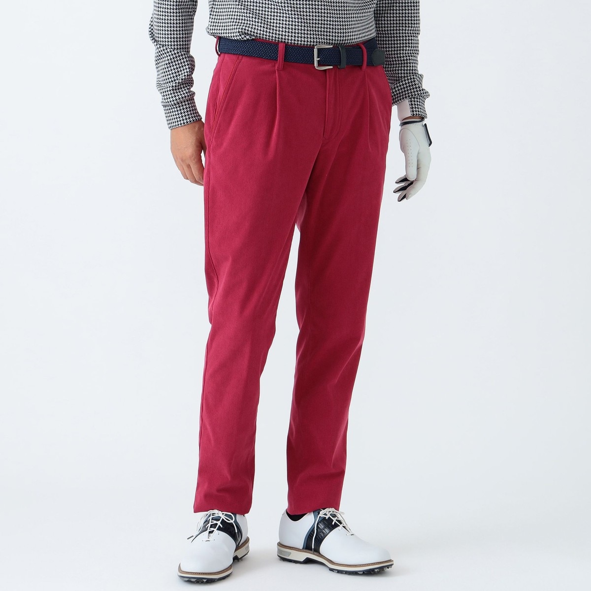 【D.PINK】PURPLE LABEL / トリコットコーデュロイ ストレッチパンツ PUPLE LABEL トリコットコーデュロイ ストレッチパンツ(ロングパンツ