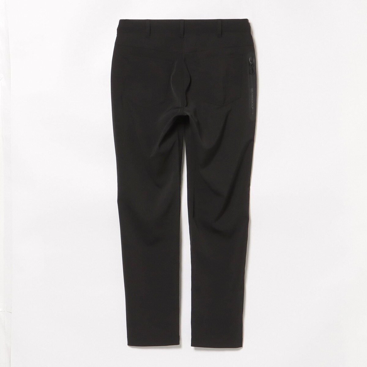 【伸縮性】ORANGE LABEL ロゴジップ ナローパンツ　　ブラック　XL 伸縮性】ORANGE LABEL ロゴジップ ナローパンツ ブラック XL BEAMS