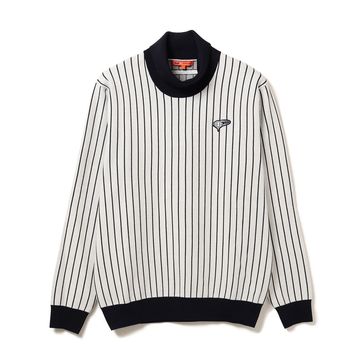 ORANGE LABEL ストライプ タートルネックニット(中間着(セーター