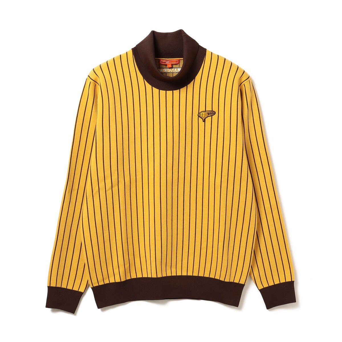 ORANGE LABEL ストライプ タートルネックニット(中間着(セーター