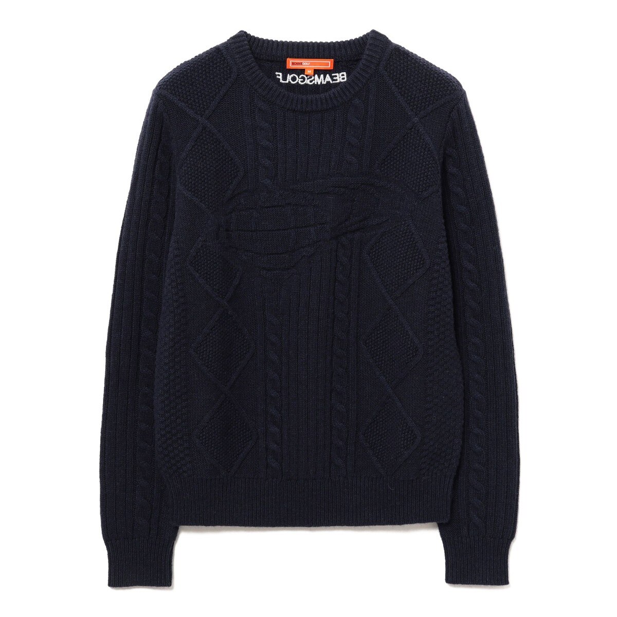 ORANGE LABEL 地球ロゴ ジャカードニット レディス(中間着