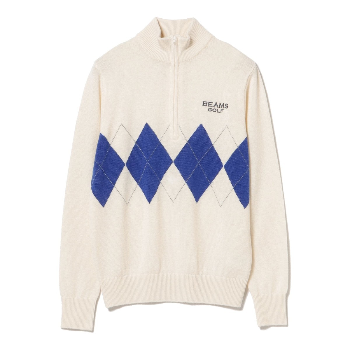 PURPLE LABEL ハーフジップ アーガイルニット(中間着(セーター