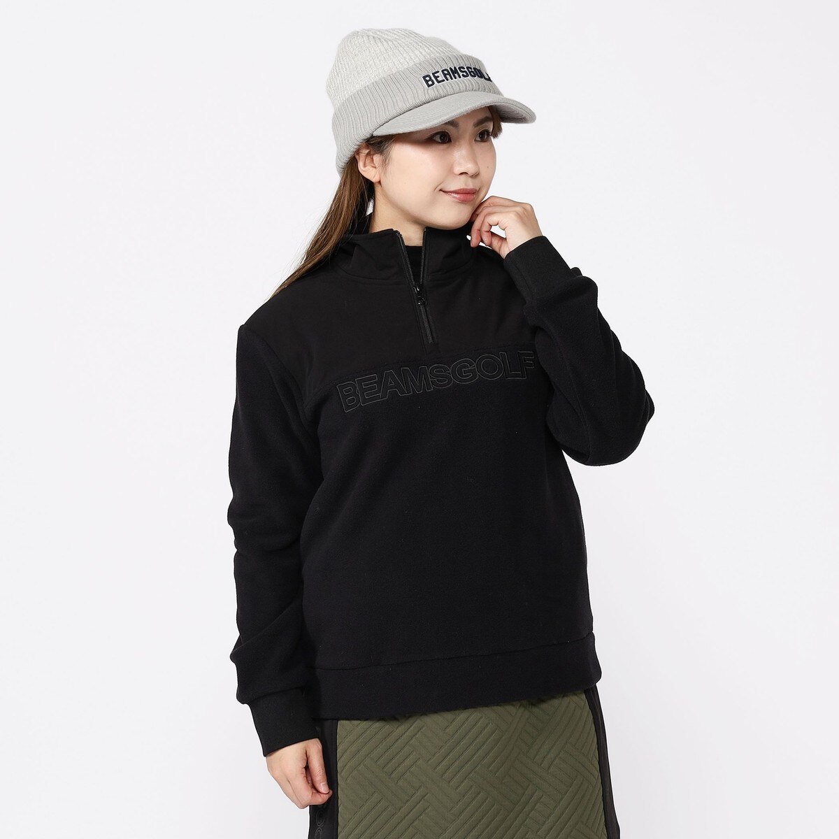 ORANGE LABEL ボアフリース ハーフジップ プルオーバー レディス(中間