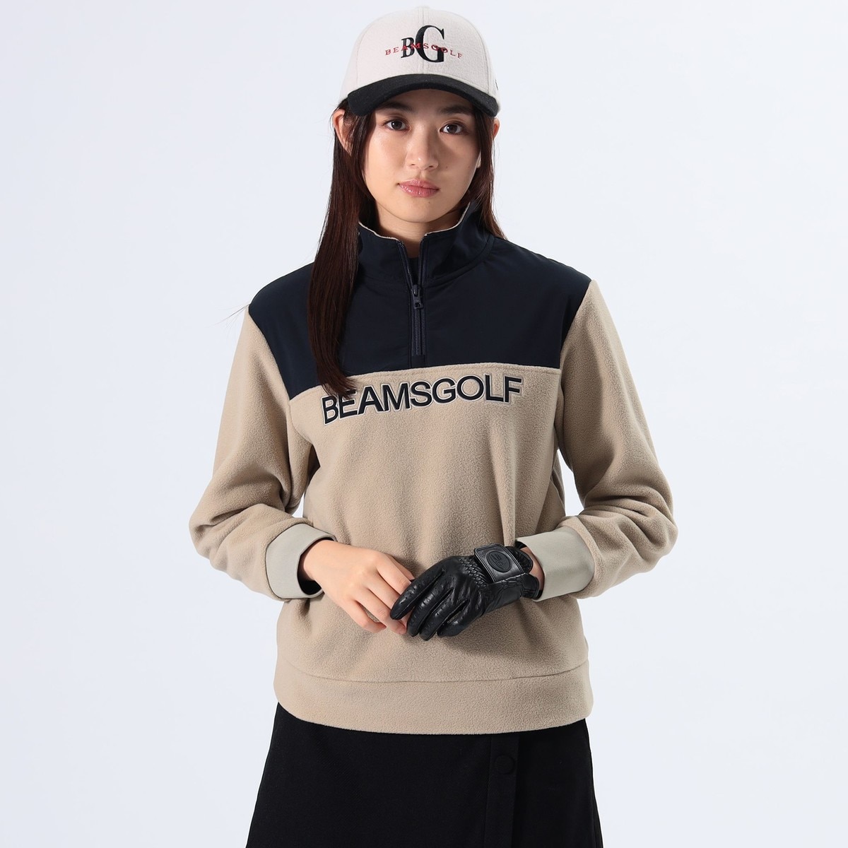 ORANGE LABEL ボアフリース ハーフジップ プルオーバー レディス(中間