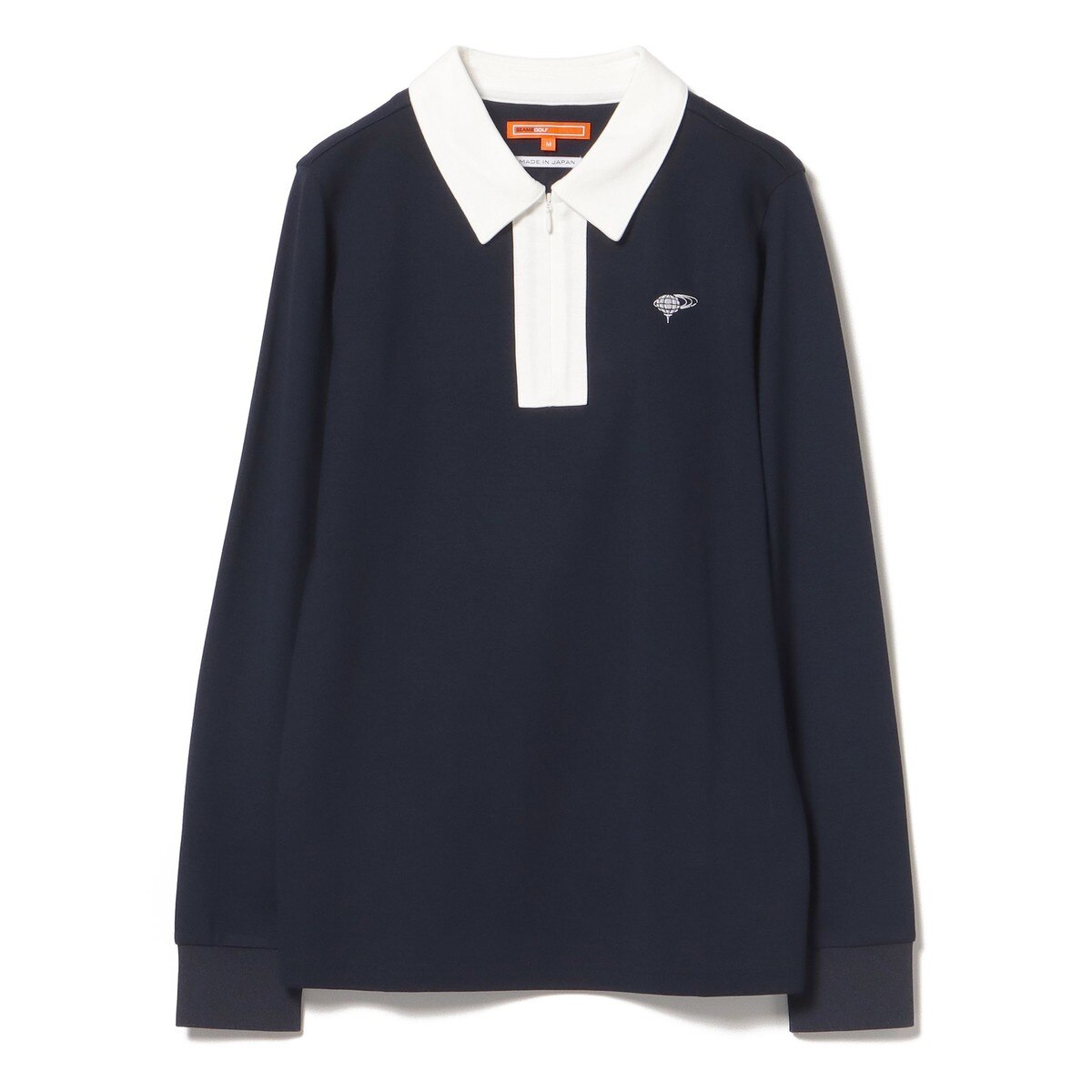 BEAMS GOLF ORANGE LABEL 長袖ポロシャツ ORANGE LABEL バイカラー 長袖 ポロシャツ レディス(長袖シャツ