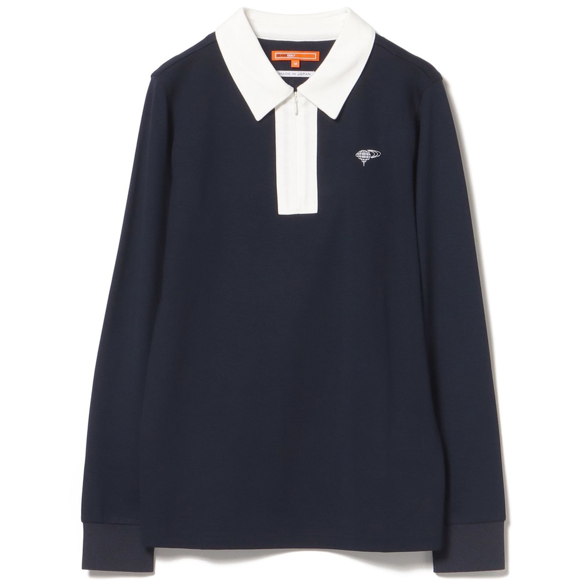BEAMS GOLF ORANGE LABEL 長袖ポロシャツ ORANGE LABEL バイカラー 長袖 ポロシャツ レディス(長袖シャツ