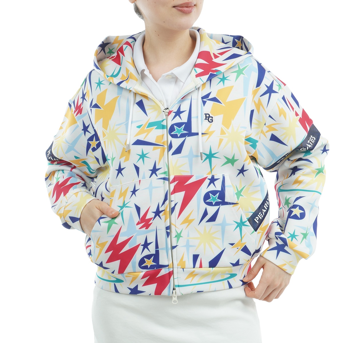 0 パーリーゲイツ 無地×レオパード柄 スウェット パーカー ジャケット 010 パーリーゲイツ トレーナー・パーカー 通販｜GDOゴルフショップ