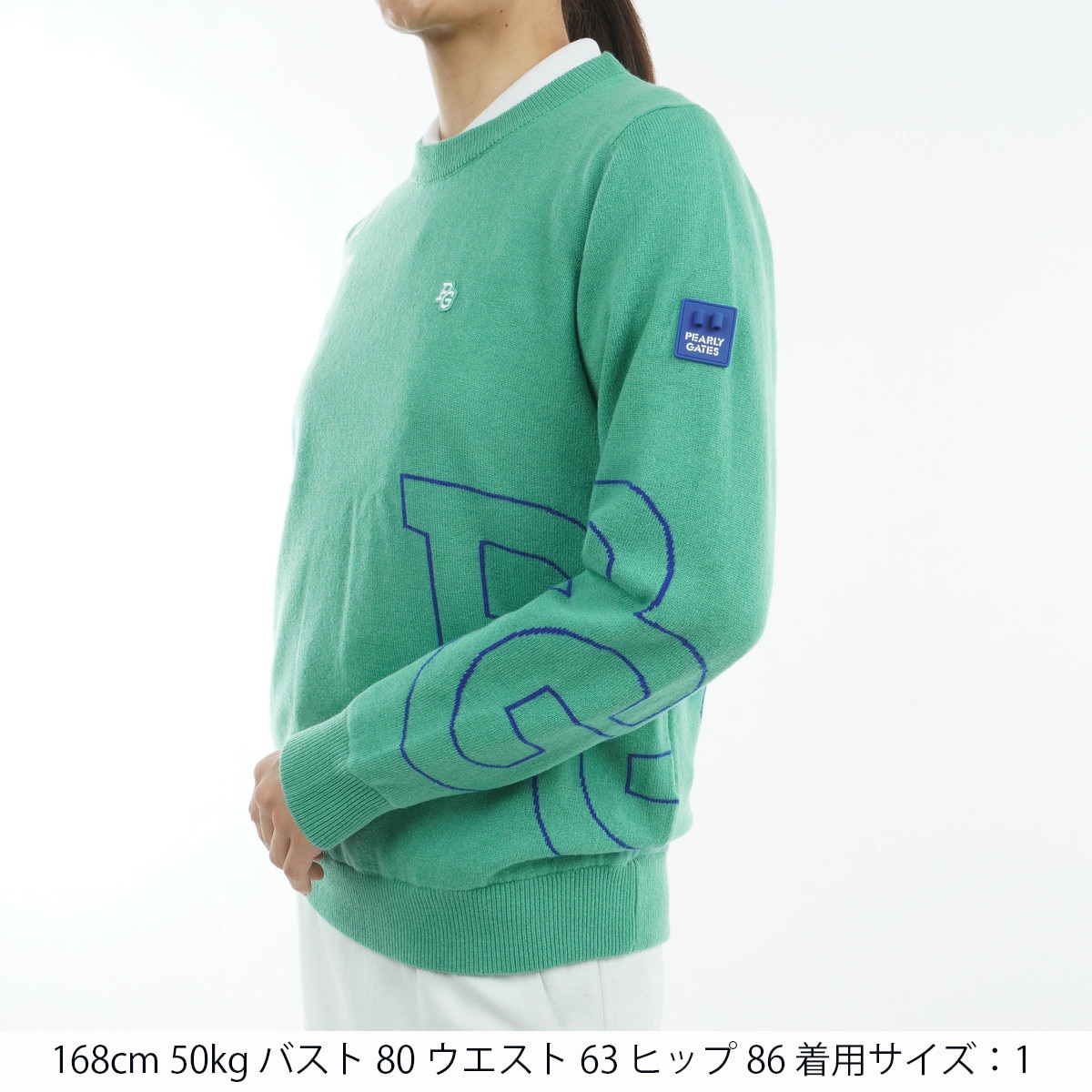 パーリーゲイツ　ツインニット×DIAPLEX 丸首セーター＆パーカー　レディス セール・アウトレット】天竺×DIAPLEX 丸首セーター レディス