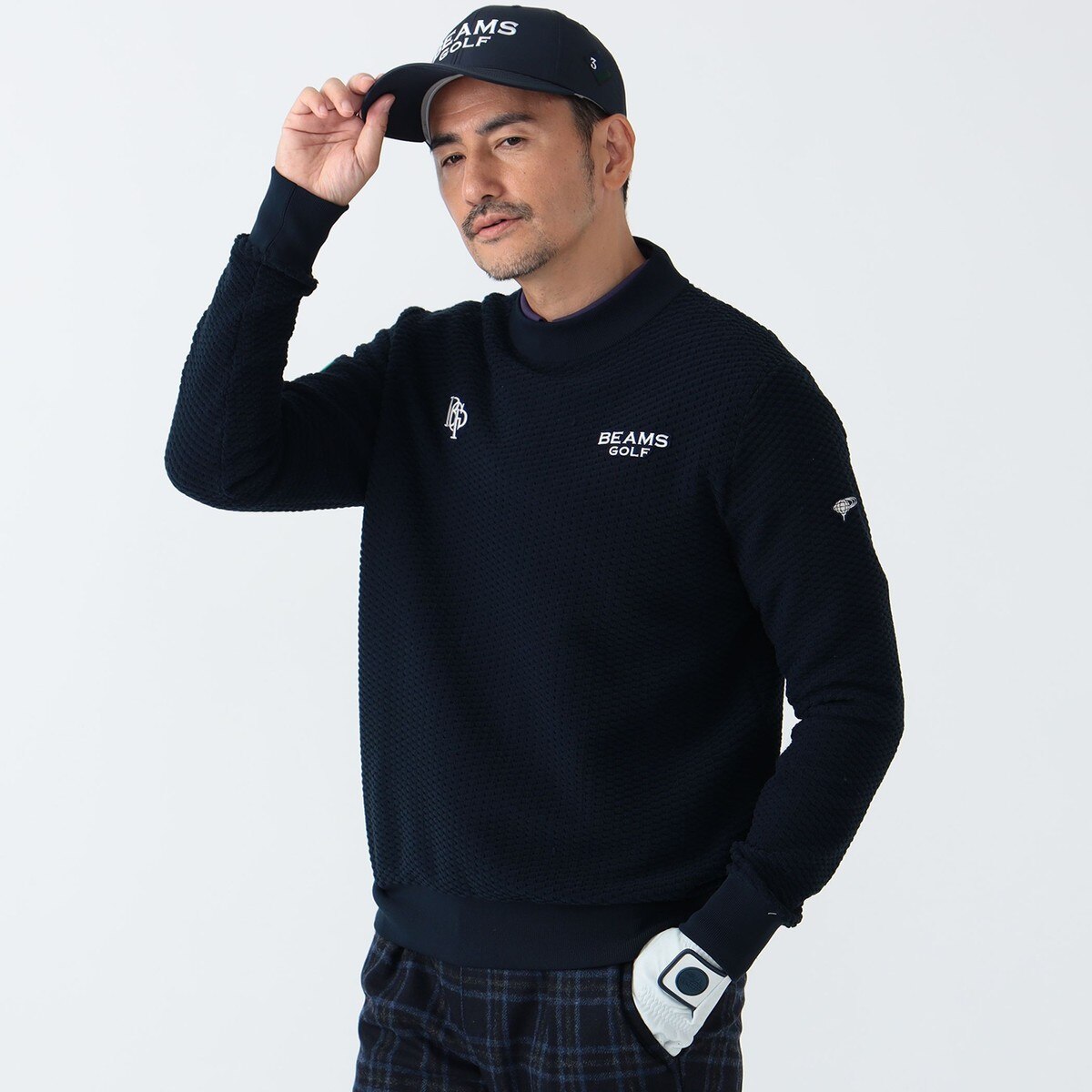 PURPLE LABEL スフィダンテ パイル モックネックニット(中間着